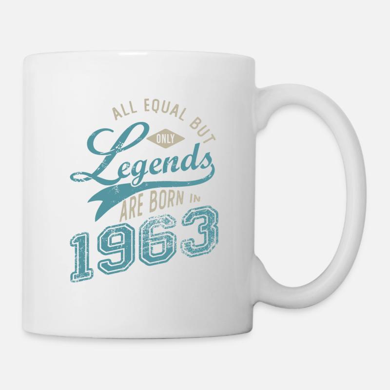 LEGEND ARE BORN IN 1963 cadeau anniversaire 59 ans - Mug blanc - blanc