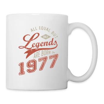 LEGEND ARE BORN IN 1977 birthday gift 44 years - Mug - white - Right