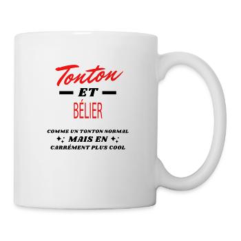 Tonton et BÉLIER - Mug blanc - blanc - Droite