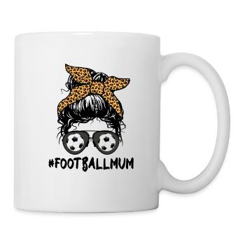 Football Mum - Messy Bun - Mug - white - Right