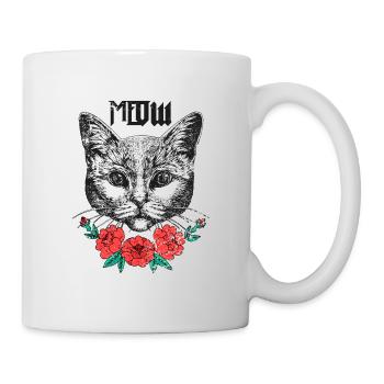 Meow - Tasse - Weiß - Rechts