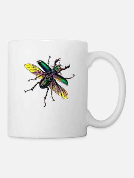 hirschkäfer - Tasse - Weiß