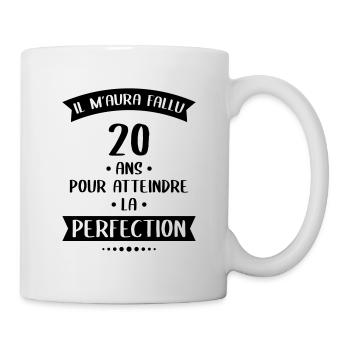 Anniversaire 20 ans - Atteindre la perfection - Mug blanc - blanc - Droite