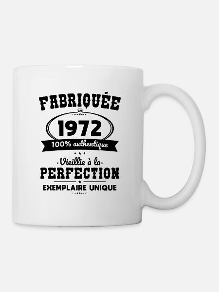 Anniversaire 50 ans - Fabriquée en 1972 - Mug blanc - blanc