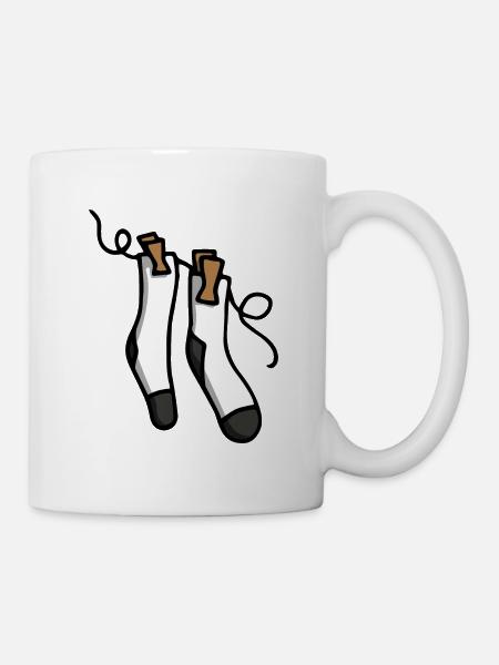 Chaussettes Chaussettes Paire chaussettes - Mug blanc - blanc