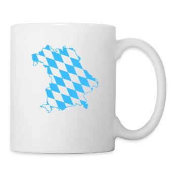 Bayern Rauten weiß blau - Tasse - Weiß - Rechts