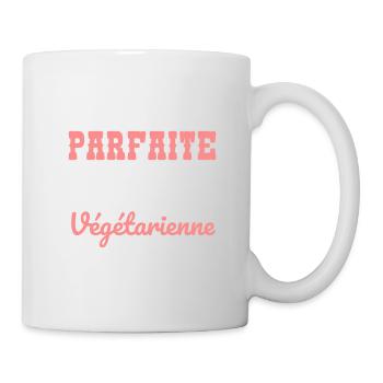 Je ne suis pas parfaite mais je suis végétarienne - Mug blanc - blanc - Droite