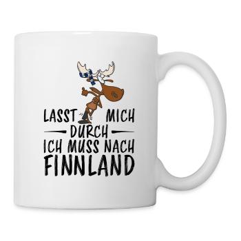 Lasst mich durch ich muss nach Finnland - Tasse - Weiß - Rechts