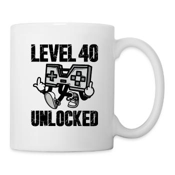 40 Birthday Level 40 Unlocked Anniversary 40 Years - Mug - white - Right