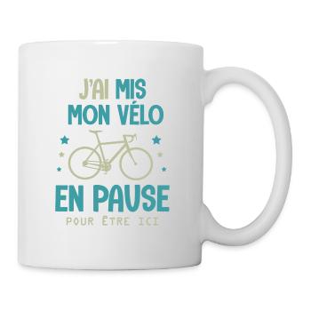 Cadeau vélo velo Humour velos sport cycliste - Mug blanc - blanc - Droite