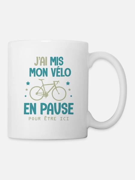 Cadeau vélo velo Humour velos sport cycliste - Mug blanc - blanc