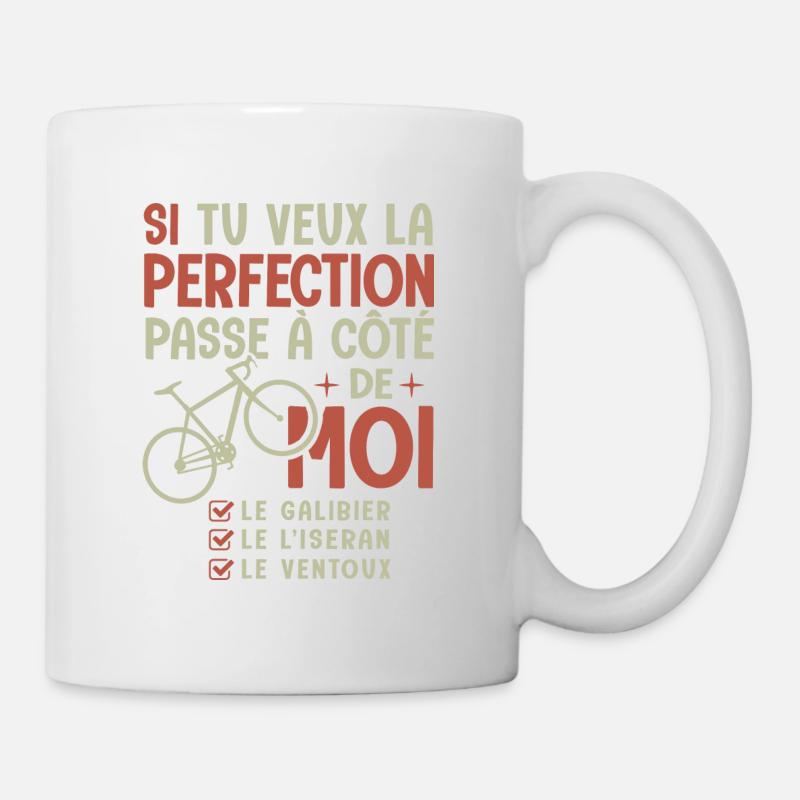 vélo cycliste ventoux galibier tourmalet a velo - Mug blanc - blanc