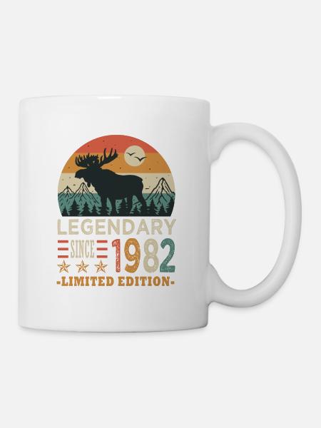 1982 legendary anniversaire né en 1982 - Mug blanc - blanc