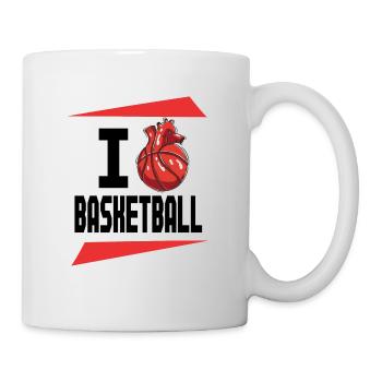 Ich Liebe Basketball Basketballer Geschenkidee - Tasse - Weiß - Rechts