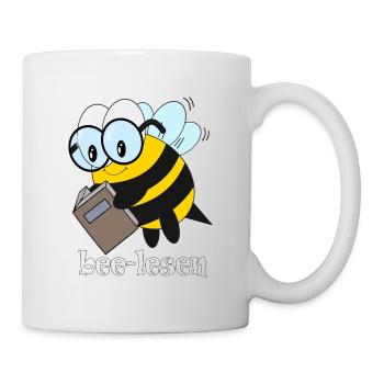 bee lesen - Tasse - Weiß - Rechts