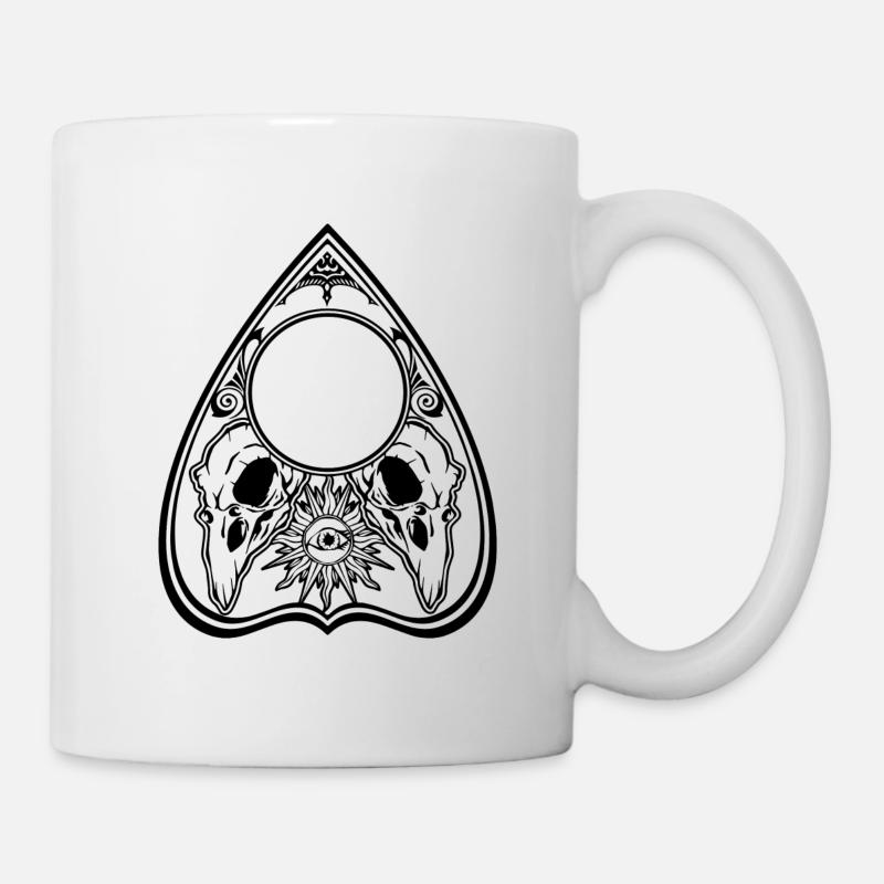 Planchette Halloween Krähe - Tasse - Weiß