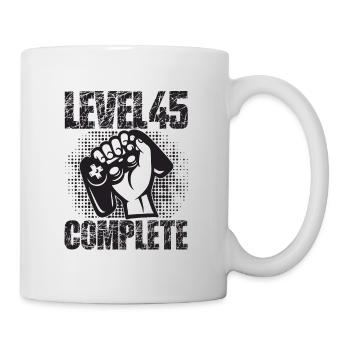 Niveau 45 Cadeau d’anniversaire complet 45 ans - Mug blanc - blanc - Droite
