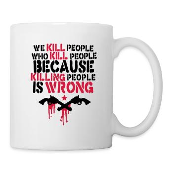 Anti Krieg Spruch - Ukraine Russland Frieden - Tasse - Weiß - Rechts
