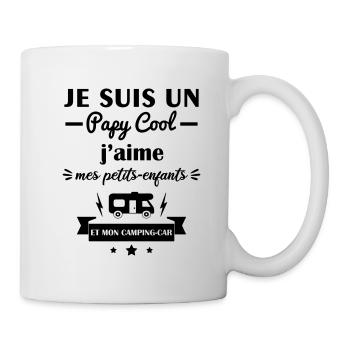 Papy cool camping car, cadeau grand-père - Mug blanc - blanc - Droite