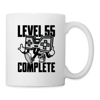 Level 55 Complete Geburtstagsgeschenk 55 Jahre - Tasse - Weiß - Rechts