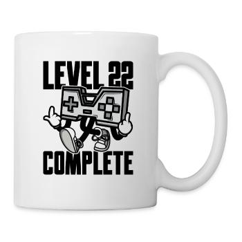 Level 22 Complete Geburtstagsgeschenk 22 Jahre - Tasse - Weiß - Rechts