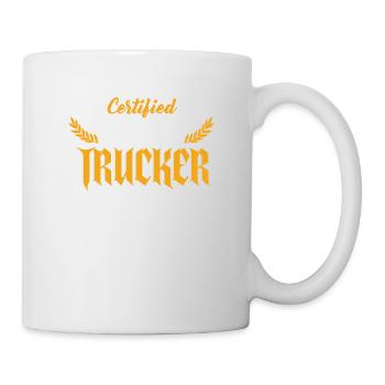 badass trucker spruch - Tasse - Weiß - Rechts