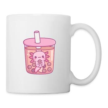 Mignon Axolotl dans le thé à bulles drôle - Mug blanc - blanc - Droite
