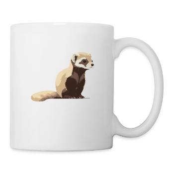 Œuvre d’art furet - Mug blanc - blanc - Droite