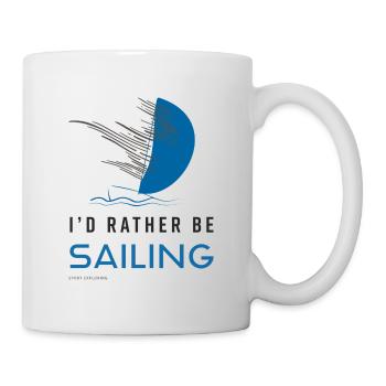 I`D LIEBER BE SAILING - Sailing T-Shirt - Hellblau - Tasse - Weiß - Rechts