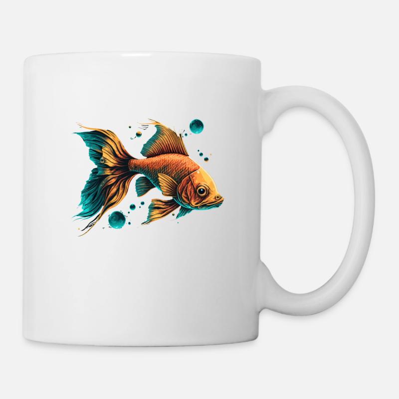 Illustration de l’amateur de poisson - Mug blanc - blanc