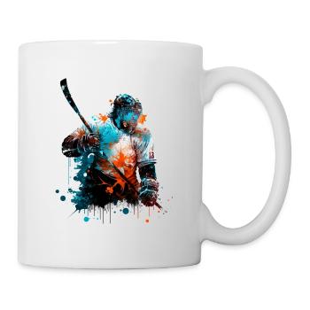 Schnelle Pässe und harte Checks: Eishockey - Tasse - Weiß - Rechts