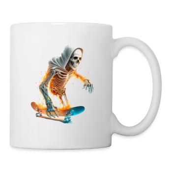 Skateboarder Skeleton - Mug - white - Right