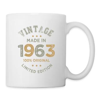 Made in 1963 Cadeau Vintage anniversaire 60 ans - Mug blanc - blanc - Droite