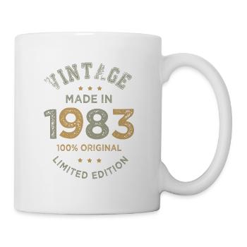 Made in 1983 Vintage Geburtstagsgeschenk 40 Jahre - Tasse - Weiß - Rechts