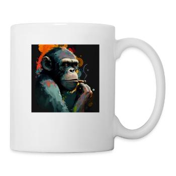 Singe Design Premium - Mug blanc - blanc - Droite
