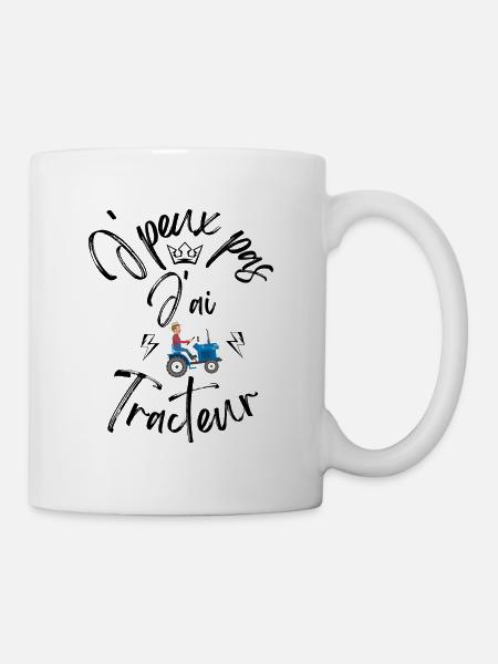 J'Peux Pas J'Ai Tracteur - Mug blanc - blanc