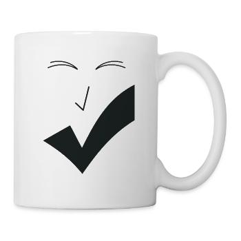 Feines Lächeln - Feines Gesicht F04. . - Tasse - Weiß - Rechts