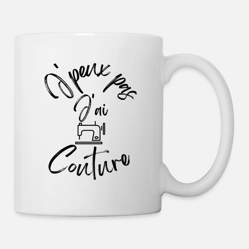 j peux pas j ai couture - Mug blanc - blanc