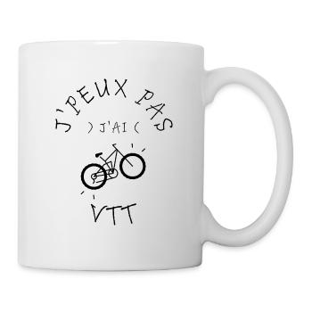 J'Peux Pas J'Ai VTT - Mug blanc - blanc - Droite