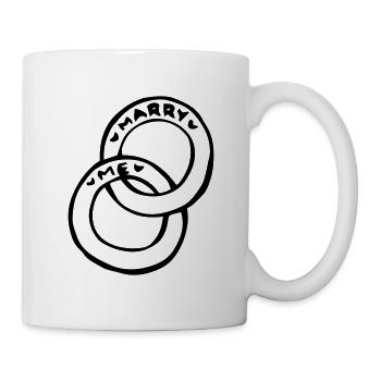 Marry me Marriage Proposal Wedding Gift Idea - Mug - white - Right