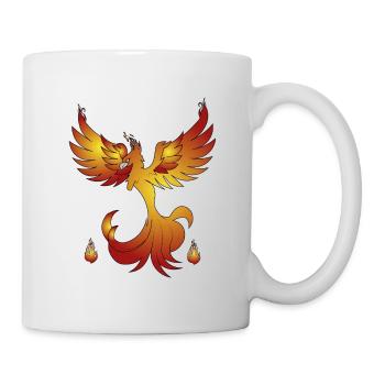 Phoenix de feu - Mug blanc - blanc - Droite