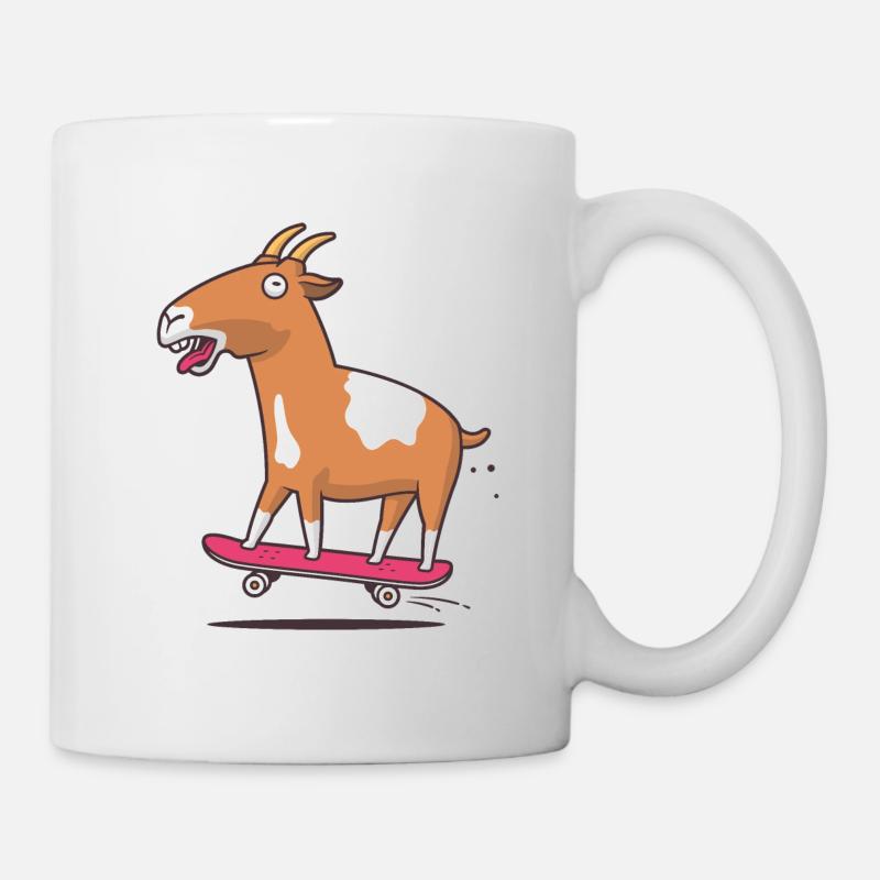 Skateboard Goat - Mug blanc - blanc