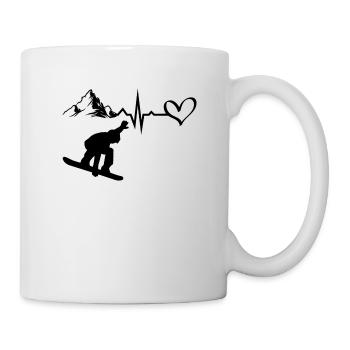 Snowboarder Wintersport Schnee - Tasse - Weiß - Rechts