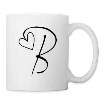 Buchstabe B Buchstabe-B Kalligrafie - Tasse - Weiß - Rechts