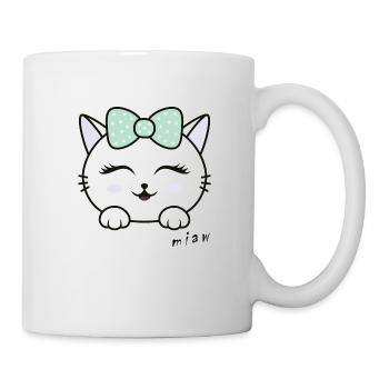 Cat miaw love, cat lovers, miaw, meow - Mug - white - Right