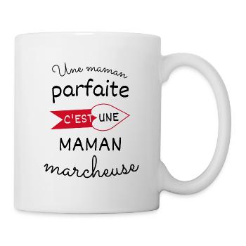 Une maman parfaite c est une marcheuse - Mug blanc - blanc - Droite