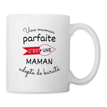 maman parfaite c est une maman adepte de karaté - Mug blanc - blanc - Droite