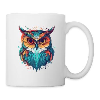 Colorful owl boho indie - Mug - white - Right