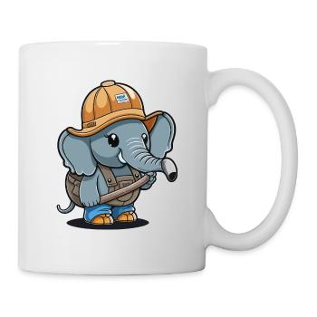 Elefanten-Baumeister - Tasse - Weiß - Rechts
