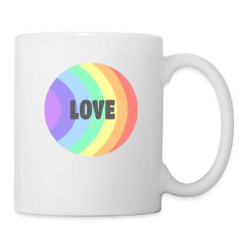 Love on Rainbow - Tasse - Weiß - Rechts